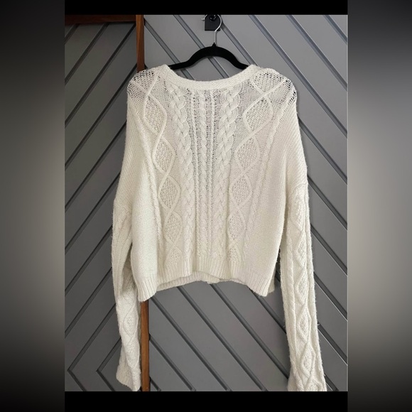 Moon & Madison Ivory Cable Knit Sweater - Picture 5 of 5
